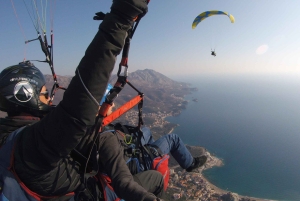 Bečići: Tandem Paragliding Experience with Pickup