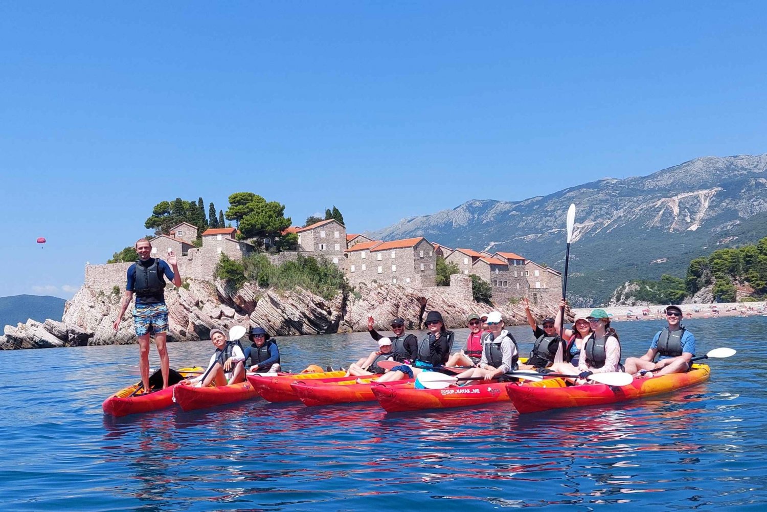 Budva: Becici Beach to Sveti Stefan Island Kayak Tour