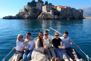 Budva: Full-Day Boat Tour to Petrovac with Swimming Stops