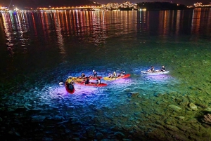 Budva: Night Lights Kayak and SUP Adventure