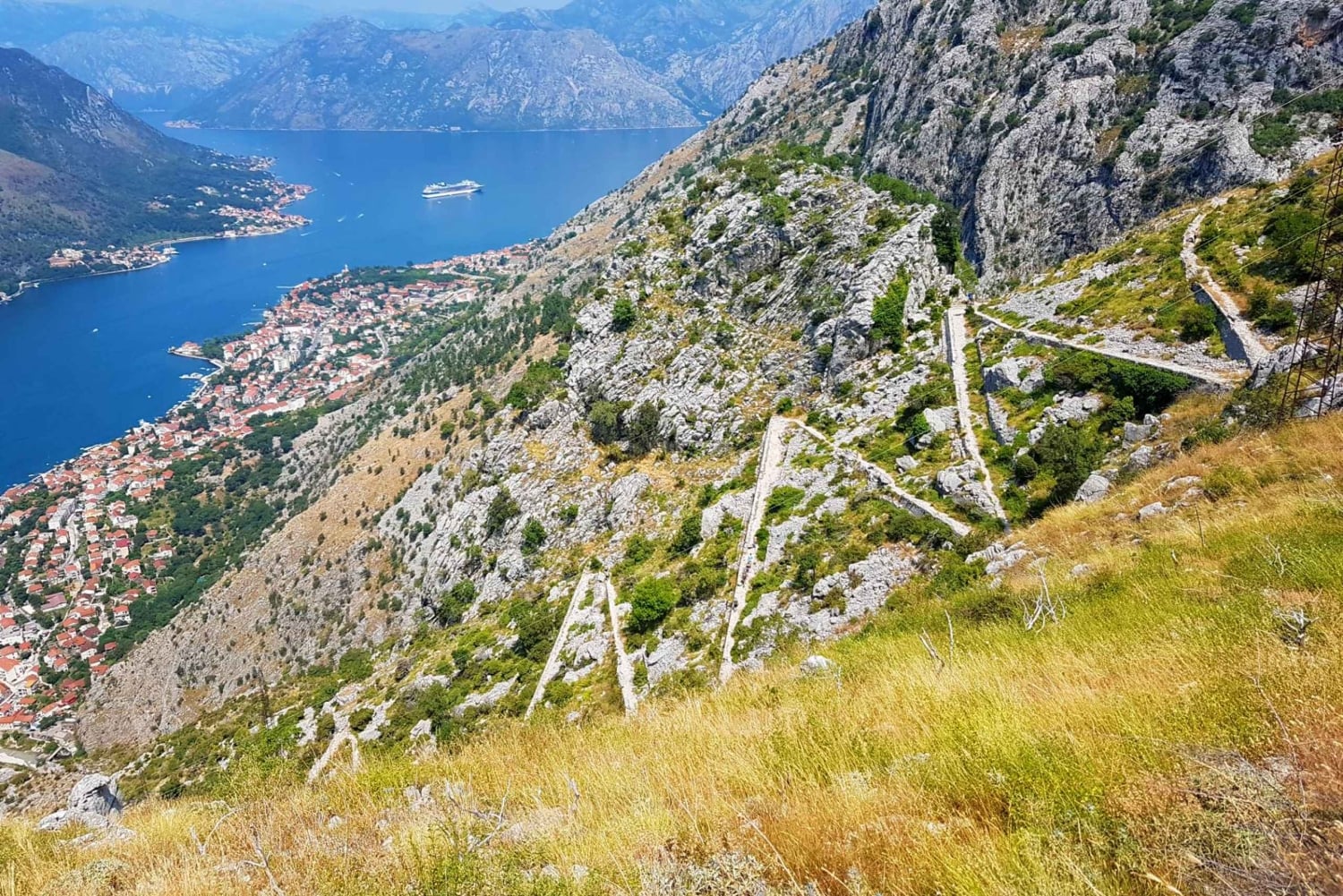 Hiking downhill Krstac to Kotor, visit San Giovanni fortress