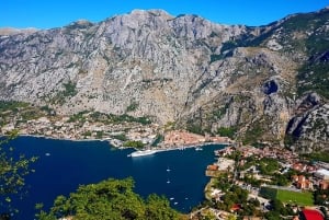 Hiking Vrmac peninsula with panoramic view on Kotor bay