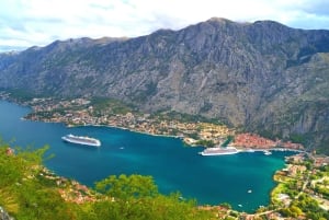 Hiking Vrmac peninsula with panoramic view on Kotor bay