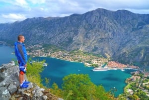 Hiking Vrmac peninsula with panoramic view on Kotor bay
