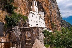 Ostrog Monastery from Budva and Petrovac