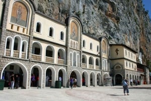 Ostrog Monastery from Budva and Petrovac