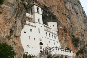 Ostrog Monastery from Budva and Petrovac