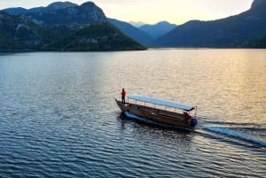 Skadar Lake: Guided Sunset Boat Tour with Wooden Boat & Wine