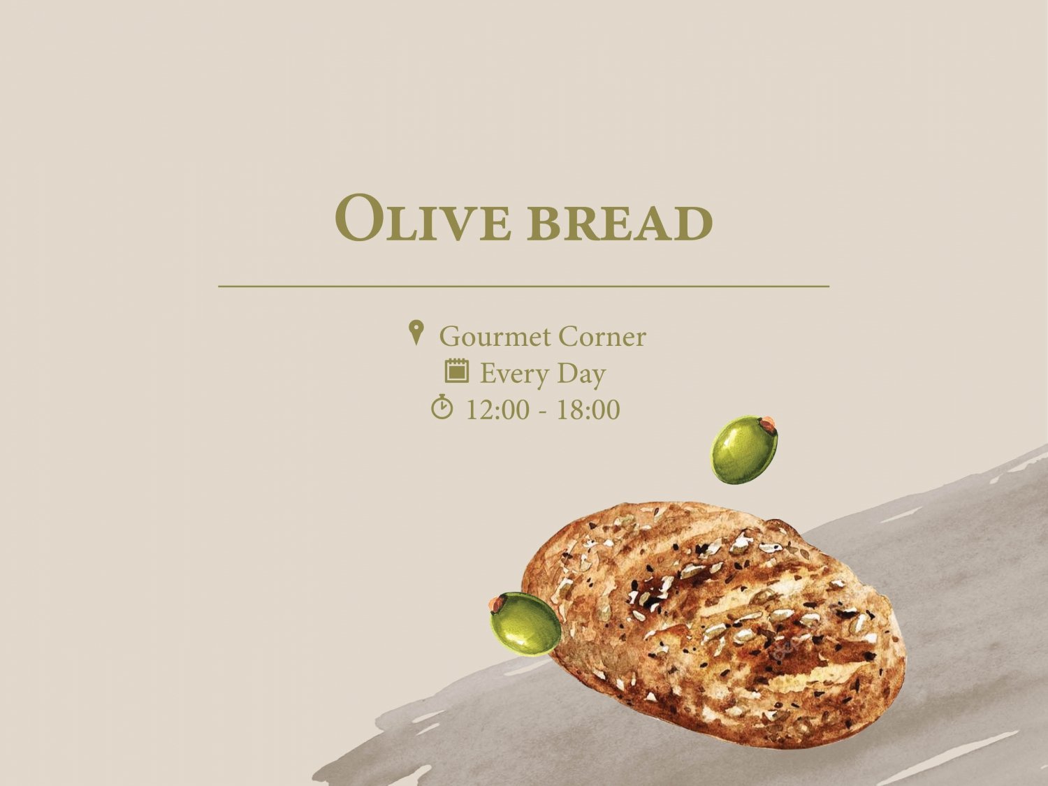 Olive Bread at Gourmet Corner