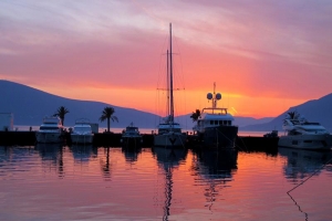 Porto Montenegro at sunset