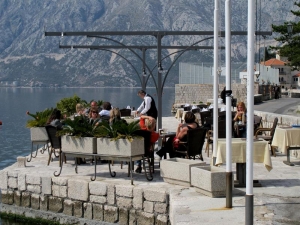 Terrace at Perast in  Kotor Bay