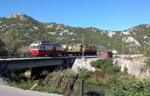Train arriving at Virpazar