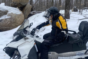 Montreal: Canadian Forest Guided Tour by Snowmobile