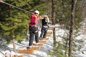 From Montreal: Zip-Lining and Snowshoeing Mountain Day Trip