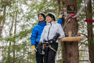 From Montreal: Zip-Lining and Snowshoeing Mountain Day Trip