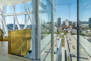 Port of Montreal Glass Tower Entry with Exhibits