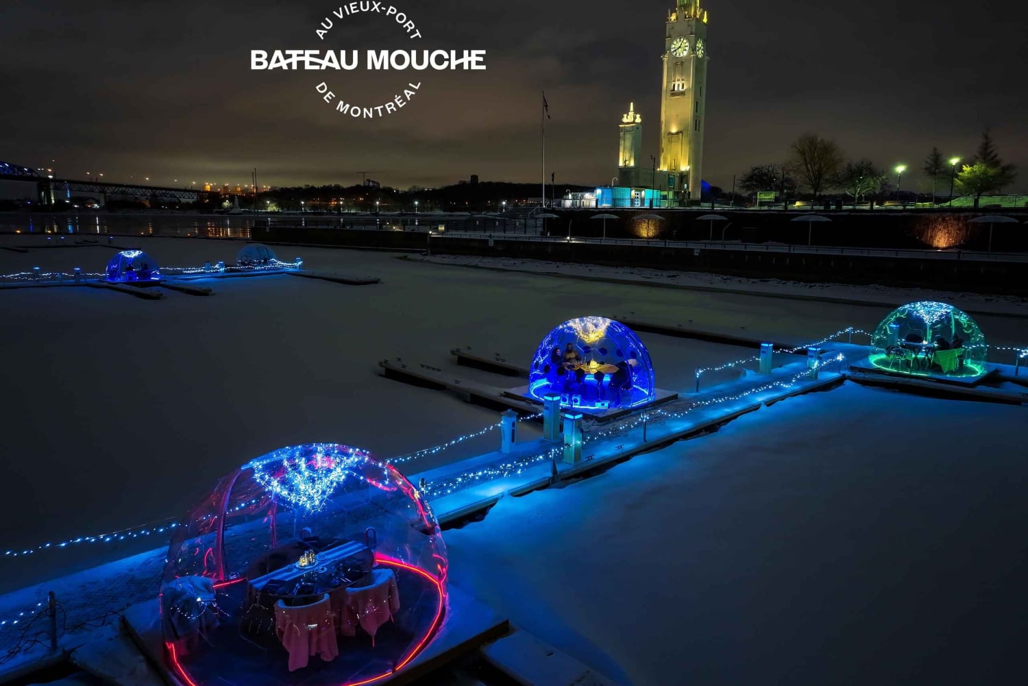 Old Port Montreal: Frosted Evening Dining Under the Stars