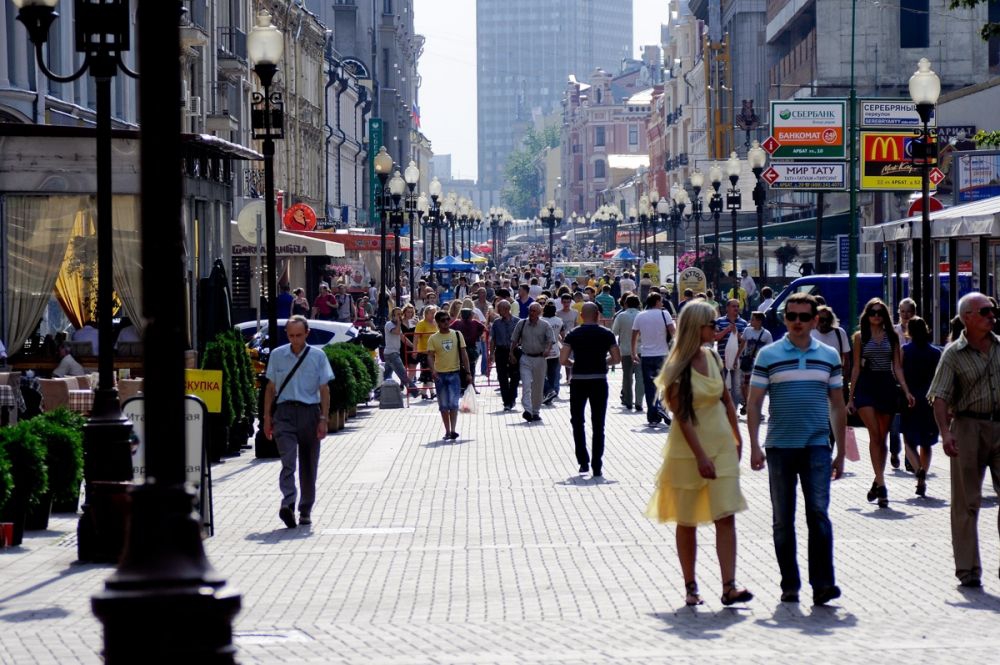 Pedestrian zone in Moscow