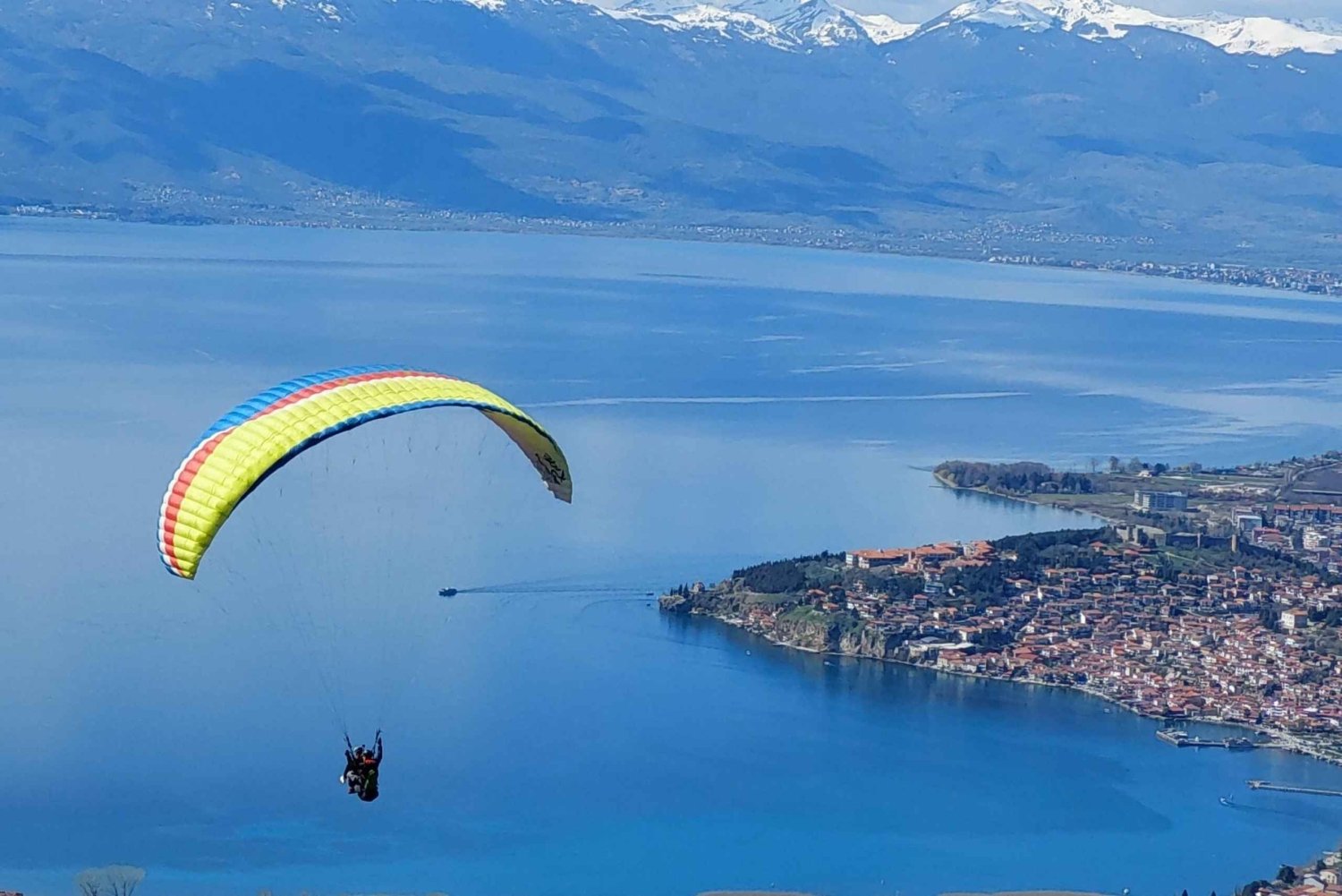 Ohrid: Experiência de parapente com serviço de busca