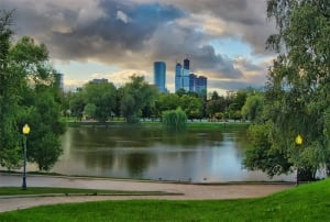 Moscow City from Novodevichy Convent