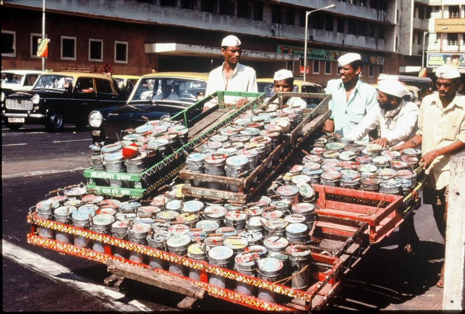 Dabbawala services - so many containers! 