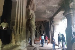 Visite guidée de l'île des grottes d'Elephanta par un guide de la région avec options