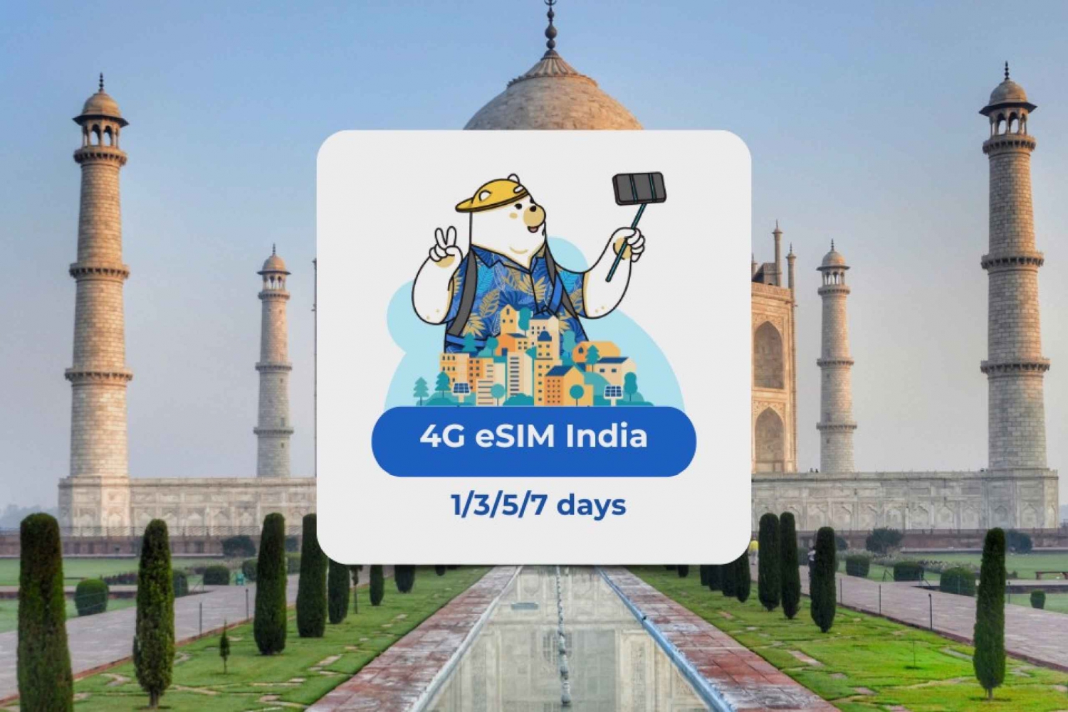 Indie: Mobilny plan transmisji danych eSIM - 1/3/5/7 dni