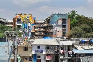 Mumbai: Dharavi slum, Dhobi Ghat og blomstermarked.