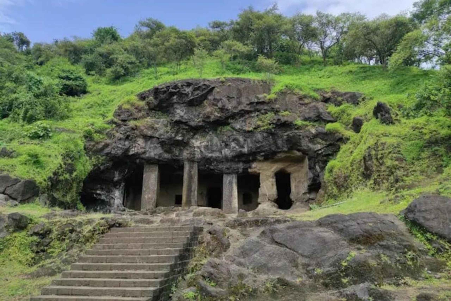 Mumbai: Guidad tur till Elephanta-grottorna med färja och lunch