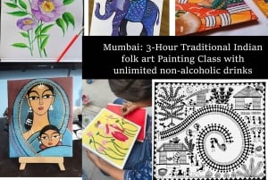 Mumbai: Aula de pintura com bebidas não alcoólicas ilimitadas