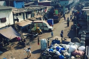 Mumbai : Excursion privée d'une journée dans le bidonville de Dharavi et les grottes d'Elephanta
