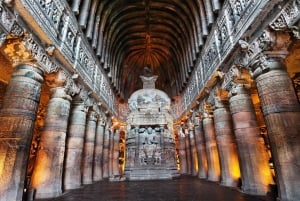 Aurangabad: Ajanta & Ellora Caves Day Tour (No Guide)