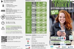 CityTourCard München: München: Julkinen liikenne & alennukset