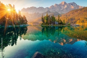 Fra München: Neuschwanstein & Zugspitze, Eibsee + Østrig .