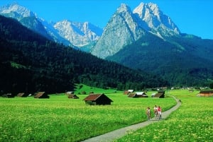 Fra München: Neuschwanstein & Zugspitze, Eibsee + Østrig .