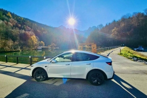 Fra München: Privat dagsomvisning til Eibsee og Zugspitze med Tesla