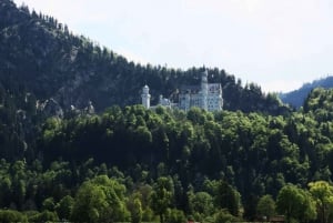 De Munique: Castelo Neuschwanstein de ônibus e passeio de bicicleta alpina