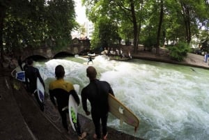 München: 3 timmars fantastisk flodsurfing - Eisbach i München 2024