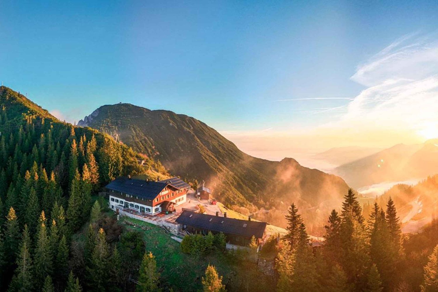 Prise en charge à Munich : Randonnée nocturne au coucher du soleil dans les Alpes bavaroises