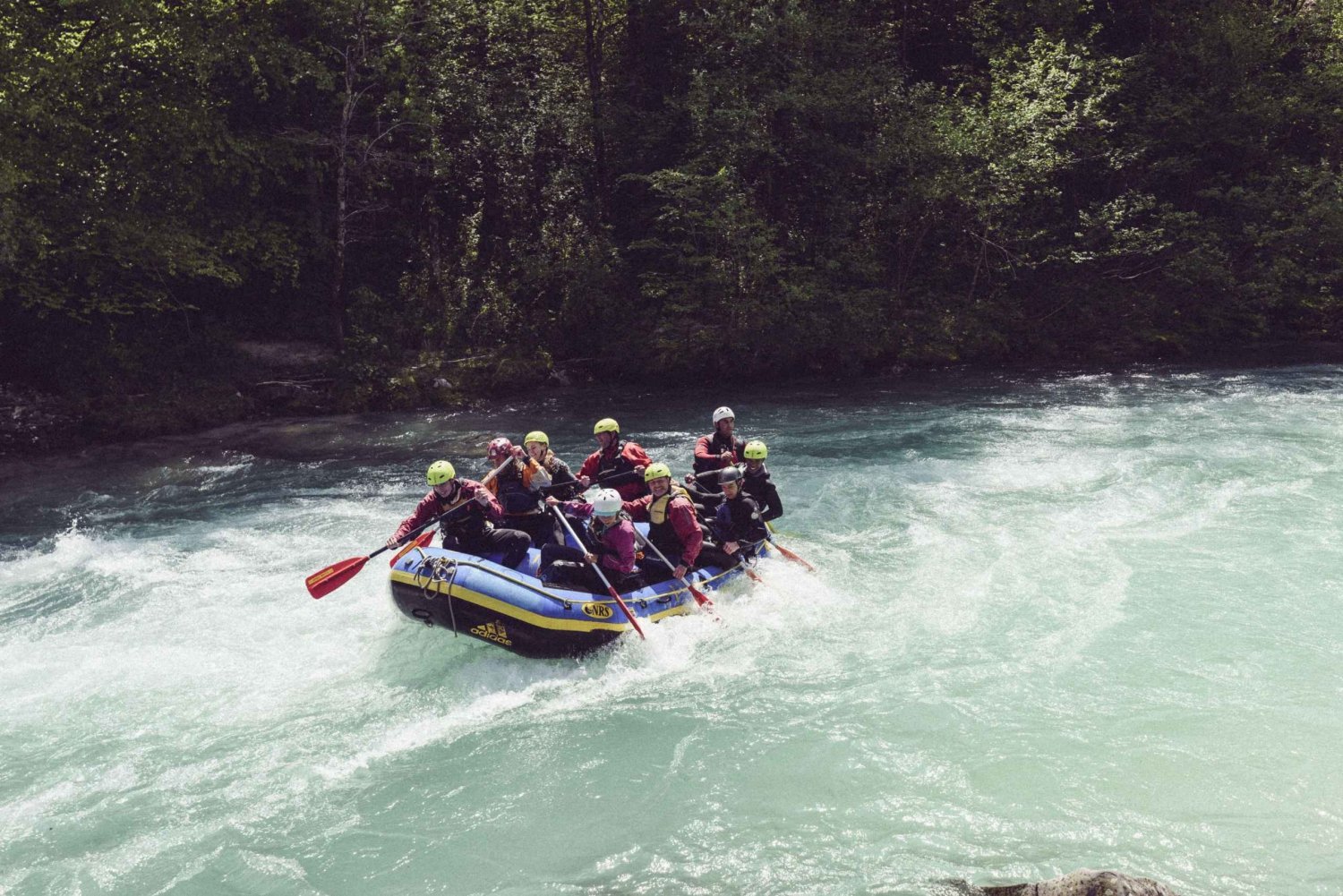 Rafting on Isar close to Munich