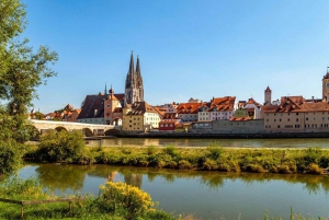 Regensburg: Den gamle bydel i Regensburg med Stadtamhof