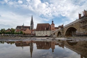 Regensburg: Den gamle bydel i Regensburg med Stadtamhof