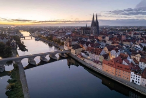 Regensburg: Den gamle bydel i Regensburg med Stadtamhof