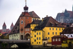 Regensburg: Den gamle bydel i Regensburg med Stadtamhof