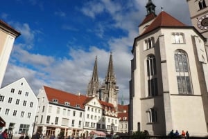 Regensburg: Den gamle bydel i Regensburg med Stadtamhof