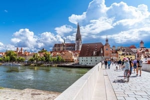 Regensburg: Den gamle bydel i Regensburg med Stadtamhof