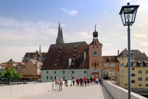 Regensburg: Den gamle bydel i Regensburg med Stadtamhof