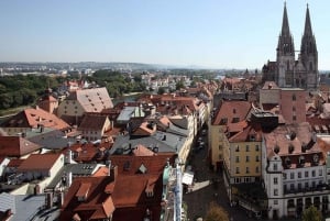 Regensburg: Den gamle bydel i Regensburg med Stadtamhof