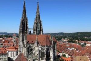 Regensburg: Den gamle bydel i Regensburg med Stadtamhof