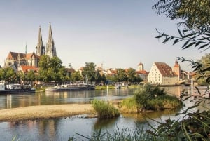 Regensburg: Den gamle bydel i Regensburg med Stadtamhof